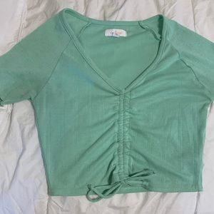 Colsie tie top green
